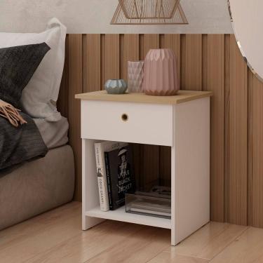 Imagem de Mesa de Cabeceira Genialflex Branca Encaixe Sem Ferramentas