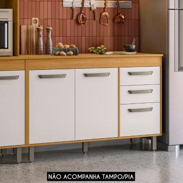 Imagem de Balcão De Cozinha Para Pia 120cm Emily Freijó/off Acetinado Z44 - Mpozenato