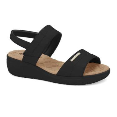 Imagem de Sandália Anabela Feminina Comfortflex tiras autocolantes Praticidade C