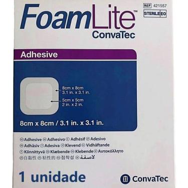 Imagem de Curativo Foam Lite Convatec Adesivo 421557 8x8cm - unidade