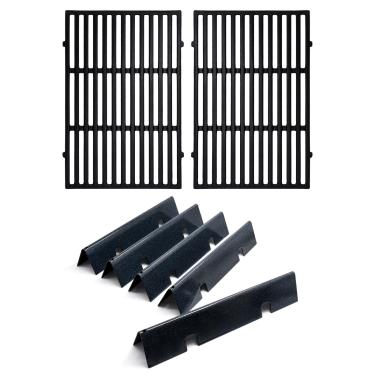 Imagem de Criditpid Peças de reposição para churrasqueira Weber GS4 Spirit 2, barras aromatizantes 7636 e kit de grelhas 7638 para churrasqueiras Weber Spirit 300 e Spirit II 300 Series E310 E320 E330 S310 S320