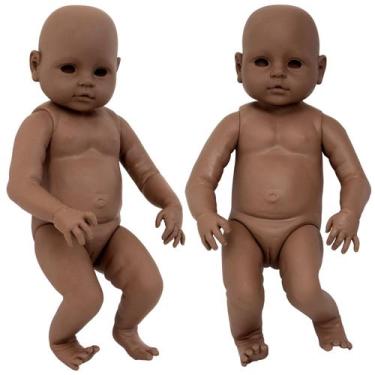 Imagem de Kit Boneca Reborn Molde Menina Negra Realista Torso Silicone - Cegonha