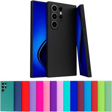 Imagem de Capa Capinha Case Compatível Samsung Galaxy S24 Ultra Silicone Aveludada Com Proteção De Câmera (AZUL ROYAL)