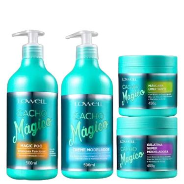 Imagem de Kit para Cabelos Cacheados Lowell Cacho Mágico 4 itens 4040-Feminino