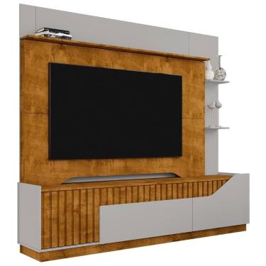 Imagem de Estante Painel Para 75 Pol 210cm Shay Naturalle/off B02 - Mpozenato