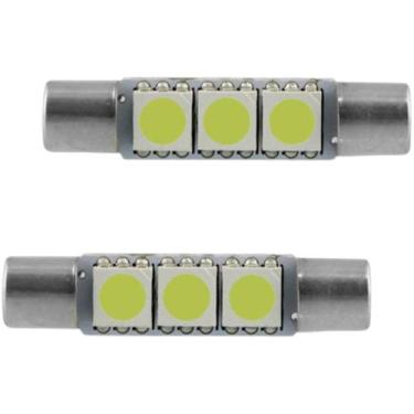 Imagem de Lâmpada Led Torpedo 30mm 12v 3smd5050 Branca 3 Leds Par - Mixcom