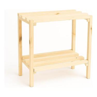 Imagem de Estante Prateleira Pequena Multiuso Madeira Pinus Banheiro - Revenda