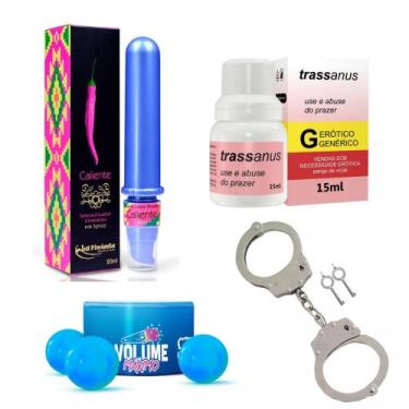 Imagem de Kit Sex Shop Presente Para Casais Algemas Sexyshop - Kit 03 - Casa Sex