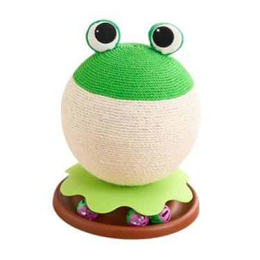 Imagem de WeiLaiKeQi Arranhador coberto de sisal, arranhador para gatos, de sisal para gatos, bola arranhadora para gatinhos escalarem, Sapo