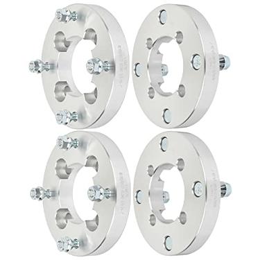 Imagem de ECCPP Pacote com 4 espaçadores de roda de 2,5 cm 4 x 5,39 4 x 137 kit adaptador espaçador de roda com pinos M 3/8 furo de cubo de 74 mm para Quest 500 4X4 Quest 500 4x4 XT Traxter 500 4x4 Auto 4 Lug