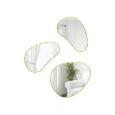 Imagem de Espelho Decorativo Orgânico Para Parede De Sala De Jantar Banheiro Ou 