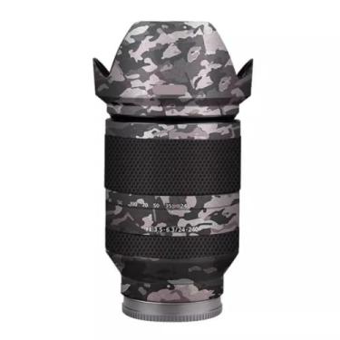 Imagem de Adesivo de lente de câmera antiarranhões para Sony FE 24-240 mm F3.5-6.3 Capa protetora de película protetora 24-240 F 3,5-6,3 (Camuflagem de campo)