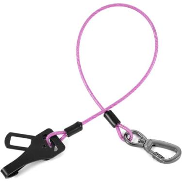 Imagem de Cinto de segurança de cachorro para carro, atualizado 3 em 1 para uso pesado, arnês de carro com trava de gancho e fivela, mosquetão giratório de liga de zinco (roxo, 80 cm)