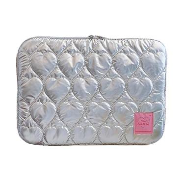 Imagem de Capa protetora para tablet de 9 a 11 polegadas para iPad Pro 11 Air 4 de 10,2 abas, bolsa protetora fofa de coração, acolchoada para laptop, capa de transporte