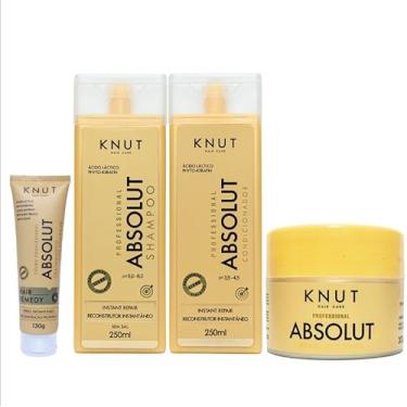 Imagem de Kit Absolut Repair Knut Shampoo Condicionador e Máscara Capilar 300g 4 Itens