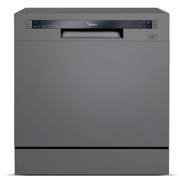 Imagem de Lava-Louças Midea Cinza com 08 Serviços, 06 Programas de Lavagem e Função Adiar Início - DWA08S