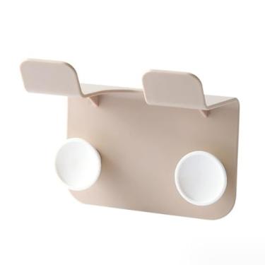 Imagem de Parede do secador de cabelo montado sem perfuração Organizador de armazenamento de banheiro rack rack multifuncional economizando material pp durável para casa de banheiro