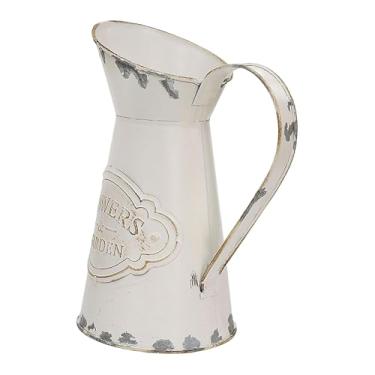 Imagem de IEUDNS Vaso de flores, jarro, vaso de fazenda, chique, rústico, decorativo, jarra, decoração para casa, estante, entrada, lareira, casamento, quarto