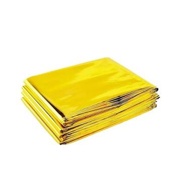 Imagem de Manta Térmica Dourada 160x210 cm Aluminizado Emergência Resgate