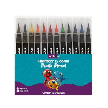 Imagem de Onda Pro Caneta Hidrocor Pincel Lettering 12 Cores