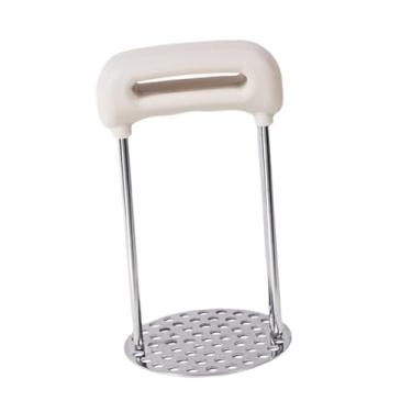 Imagem de IEUDNS Amassador de batata, espremedor de alimentos, utensílios de cozinha, espremedor manual de purê de batata para vegetais, frutas, batatas, ervilhas e, Branco