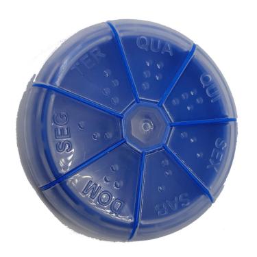 Imagem de Porta Comprimido Azul Redondo