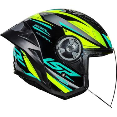 Imagem de Capacete LS2 Of616 S Airflow Il Draze Preto e Amarelo 