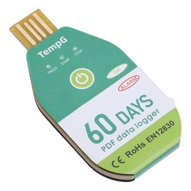 Imagem de Sanpyl Digital PDF USB Temperature Data Logger, Gravador de Temperatura Descartável Com 18000 Pontos, IP67 à Prova de água, para Transporte de Cadeia de Frio Congelada (60 dias)