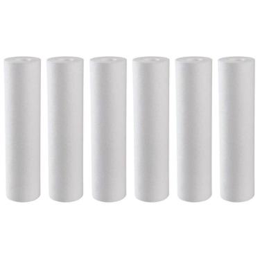 Imagem de Kit 6 Filtro Refil Cartucho Polipropileno Liso 10 1 Micra