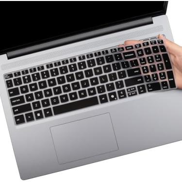 Imagem de Capa de teclado para Lenovo Yoga 7 7i 16ILL10 16AKP10 40.6 cm, IdeaPad Slim 3 3i 3X 15 40.6 cm 15IRU10 15AHP10 15IRH10 15Q8X10 16ARP10 16IRH10 0, IdeaPad Slim 5 5i 40.6 cm 16IRH10 16AHP10 16IRH10R-BK