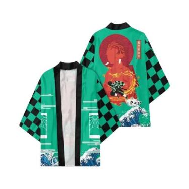 Imagem de Segunda dimensão Demon Slayer Kimono Cosplay Tanjiro Demon Slayer Mesm
