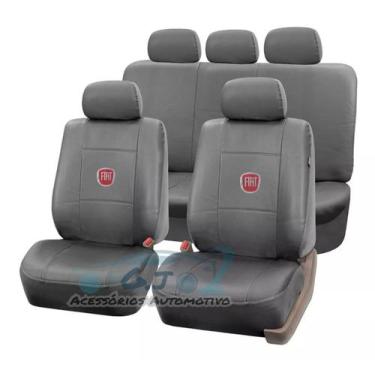 Imagem de capa de banco 100% em couro cinza para idea 2012 - gj acc