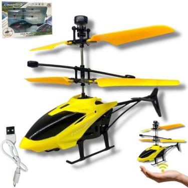 Imagem de Helicóptero De Brinquedo Com Sensor - Amarelo - Europio