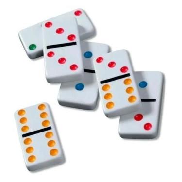 Imagem de Jogo De Domino Mexicano Double 6 - Estojo Em Lata Decorado - Monac