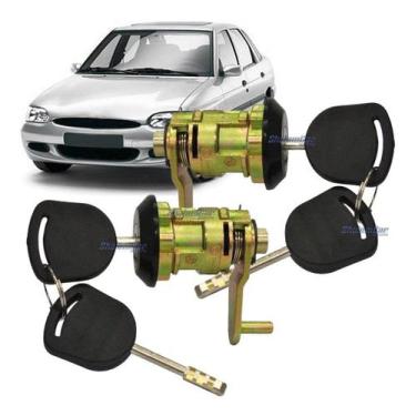 Imagem de Par Cilindro Porta Miolo Chave Escort Zetec Hatch Sw 1997 1998 1999 20