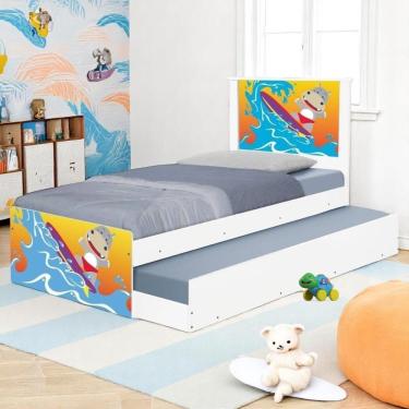 Imagem de Bicama Juvenil Com Cabeceira Adesivada Surfista