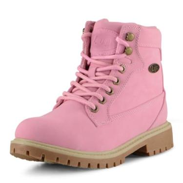 Imagem de Lugz Bota feminina moderna Mantle Hi Classic 15 cm, Chiclete rosa/creme/goma, 6.5
