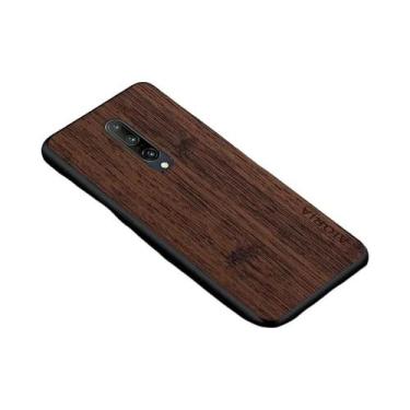 Imagem de Capa De Telefone De Couro Com Padrão De Madeira De Bambu Para Oneplus 