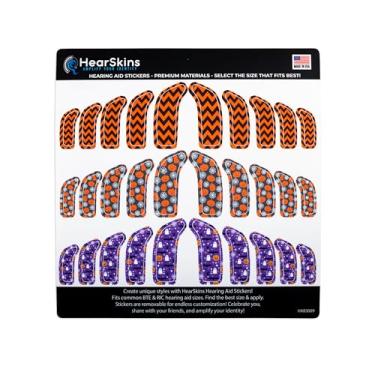 Imagem de HearSkins Adesivos para aparelhos auditivos Skins, serve nos tamanhos de aparelhos auditivos BTE e RIC universalmente projetados - Personalização infinita! Designs para todas as idades. Adesivos de