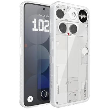 Imagem de TUDIA Capa protetora Lucion projetada para Nothing Phone 3 (2025), à prova de choque de TPU fosco, antiamarelamento, transparente, rígida, traseira fina (transparente)