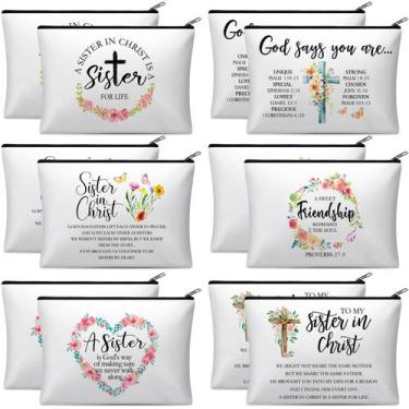 Imagem de Bolsas de maquiagem Reginary Sisters in Christ 12 peças para mulheres