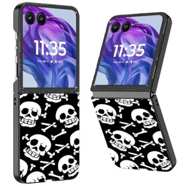 Imagem de Capa para Motorola Razr Plus 2024, Moto Razr Plus + 2024, capa de telefone fina, fina, rígida, antiarranhões, à prova de choque para Motorola Razr+ 2024-Skull Bone