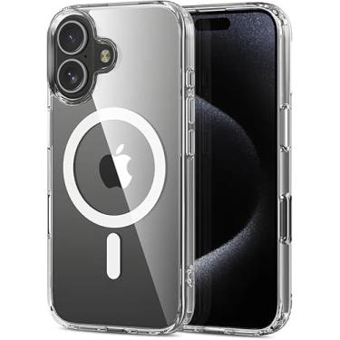Imagem de Capa Mag-safe para iPhone 16 - Capinha Slim Case Magnetica com [Proteção de Câmera] Compatível com Mag-Safe Transparente Clear Anti-Amarelamento, Resistente a Riscos e Anti Impacto