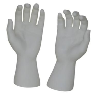 Imagem de Kokiya Modelos de mãos masculinas Decorações de Halloween Loja de novidades Piadas Brinquedos Adultos Manequins de mão fáceis de limpar para exibição de, Branco