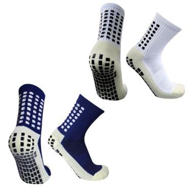 Imagem de Kit 2 Pares Meia Esportiva Antiderrapante Futebol Pro Socks Tipo Truso