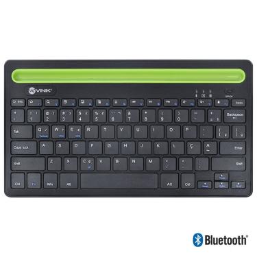 Imagem de Teclado Bluetooth 3.0 2.4 Ghz Dynamic Smart Abnt Com Suporte Para Tablet Ou Celular - Preto - Dt200