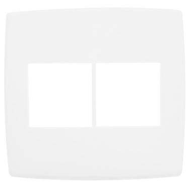 Imagem de Placa 2+2 Postos 4x4 Branca - 618512BC - PIAL PLUS