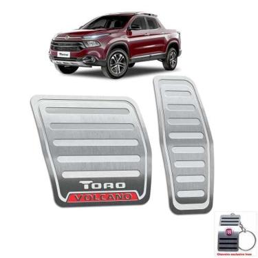 Imagem de Pedaleiras Em Aço Inox Fiat Toro Volcano 2016 A 2021 Prata