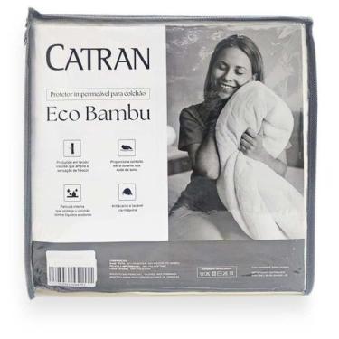 Imagem de Protetor de Colchão Solteiro 40cm Impermeável Eco Bambu Care - Catran,