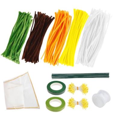 Imagem de Limpadores de cachimbo de flores, poliéster premium, cores sortidas, limpadores de cachimbo, infinitas possibilidades criativas, hastes de chenille para buquê de lavanda, artesanato faça você mesmo